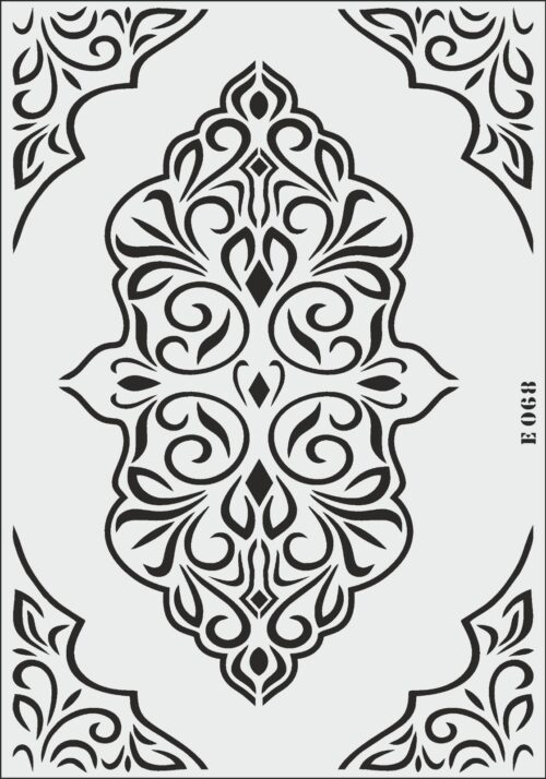 E068- E STENCİL (25X35)